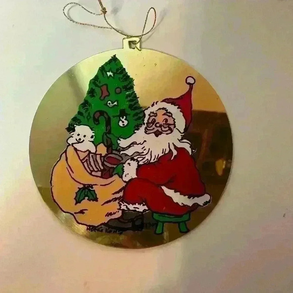 Set of 3 Metal Ornaments - Santa, Angel, Caroler - Picture 3 of 5